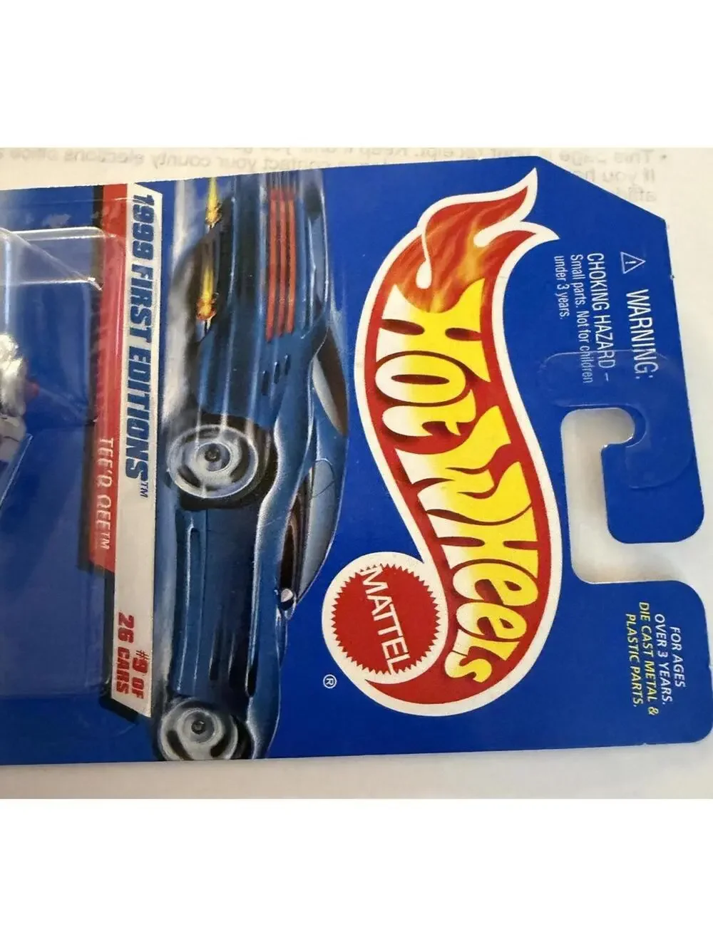 Hot Wheels 1999 #683 1st Editions #9 TEE'D OFF Golf Cart White & Blue Miller CC